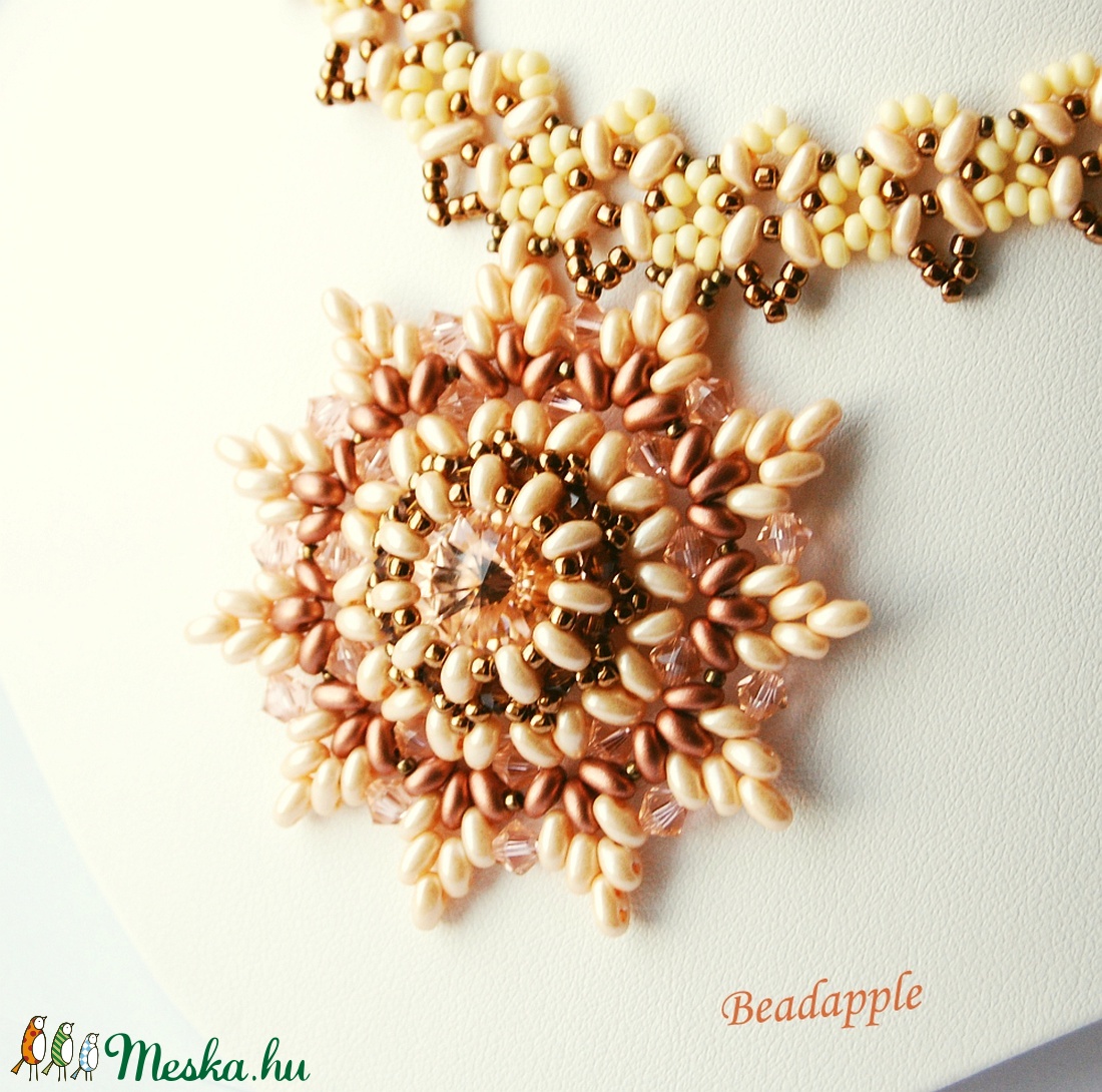 Desert rose - ékszer - nyaklánc - gyöngyös nyaklánc - Meska.hu