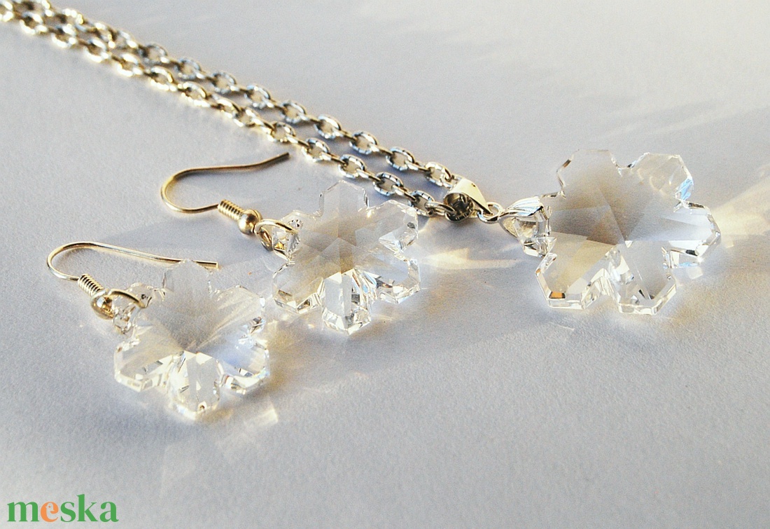 Swarovski hópehely szett- Crystal - ékszer - ékszerszett - Meska.hu Swarovski hópehely szett- Crystal - ékszer - ékszerszett - Meska.hu
