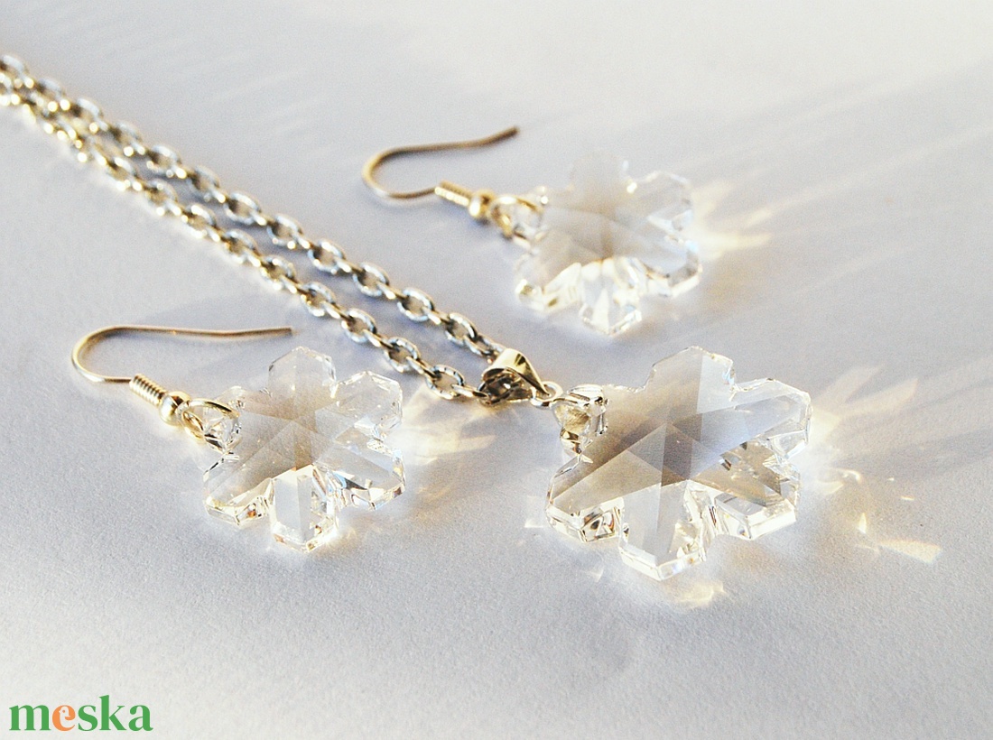 Swarovski hópehely szett- Crystal - ékszer - ékszerszett - Meska.hu Swarovski hópehely szett- Crystal - ékszer - ékszerszett - Meska.hu