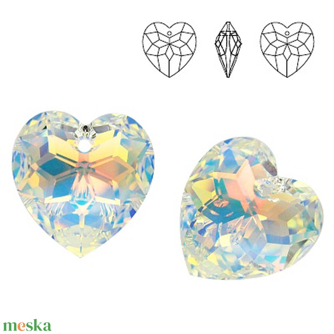Swarovski szív medál- Crystal Ab - ékszer - nyaklánc - medálos nyaklánc - Meska.hu Swarovski szív medál- Crystal Ab - ékszer - nyaklánc - medálos nyaklánc - Meska.hu