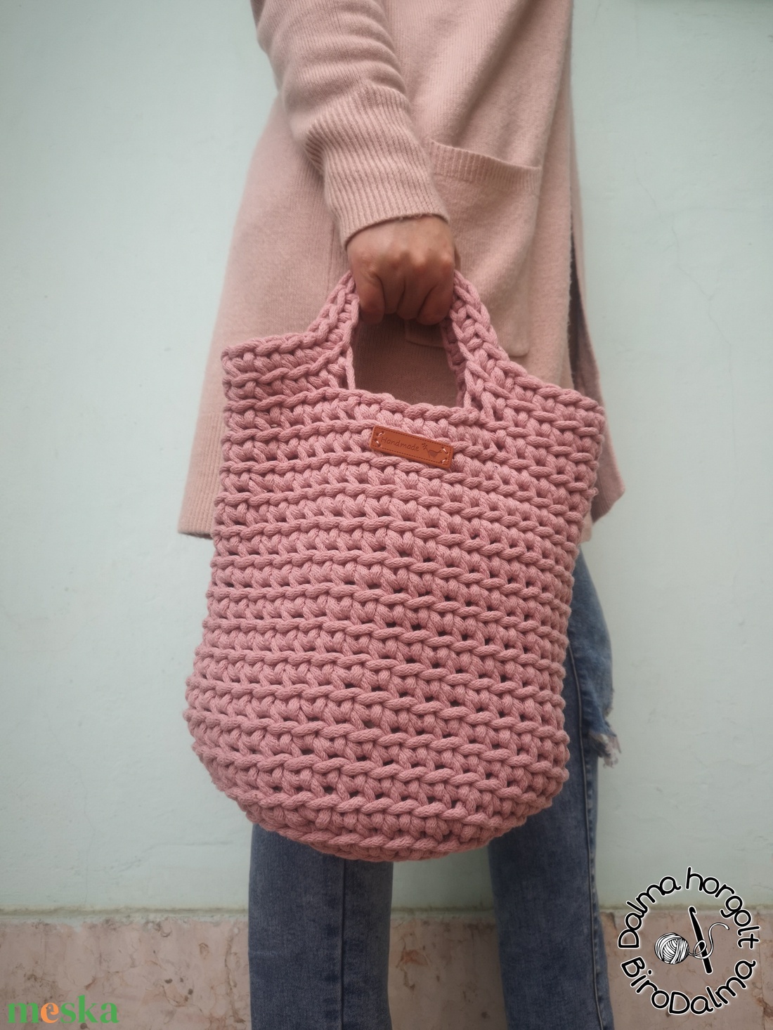 Horgolt Tote bag - táska & tok - kézitáska & válltáska - kézitáska - Meska.hu