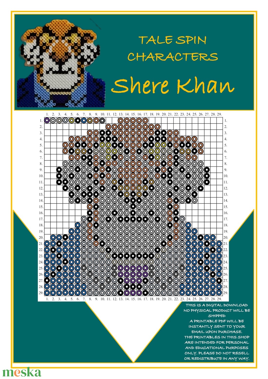 Sir Kán vasalható gyöngy minta - diy (csináld magad) - fűzésminták - Meska.hu