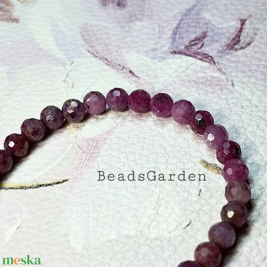 Valentine's day Rubin karkötő - ékszer - karkötő - gyöngyös karkötő - Meska.hu