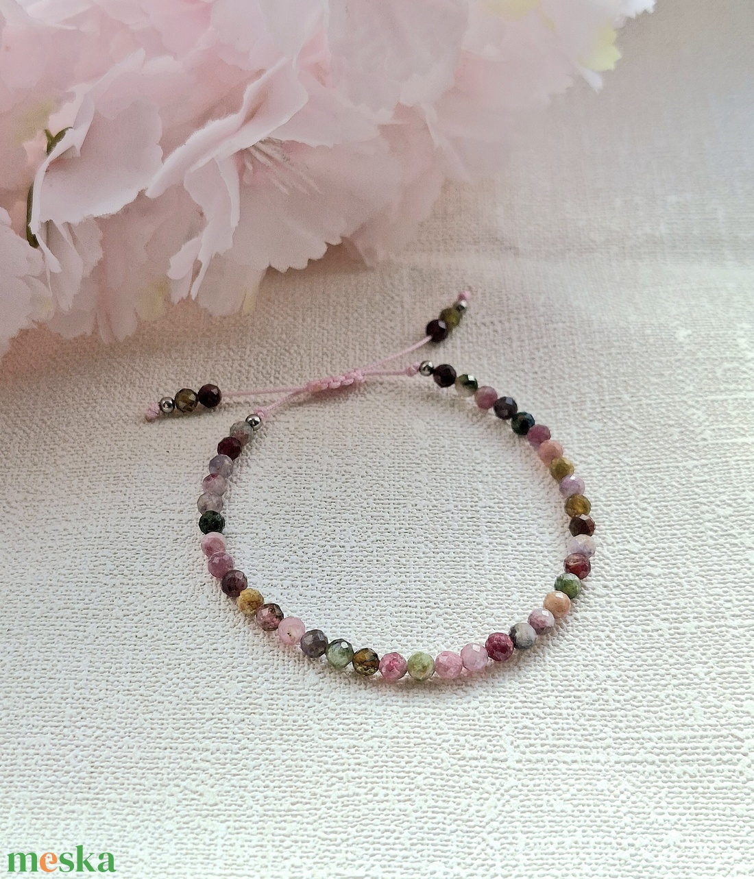 Virágoskert Turmalin karkötő - ékszer - karkötő - gyöngyös karkötő - Meska.hu