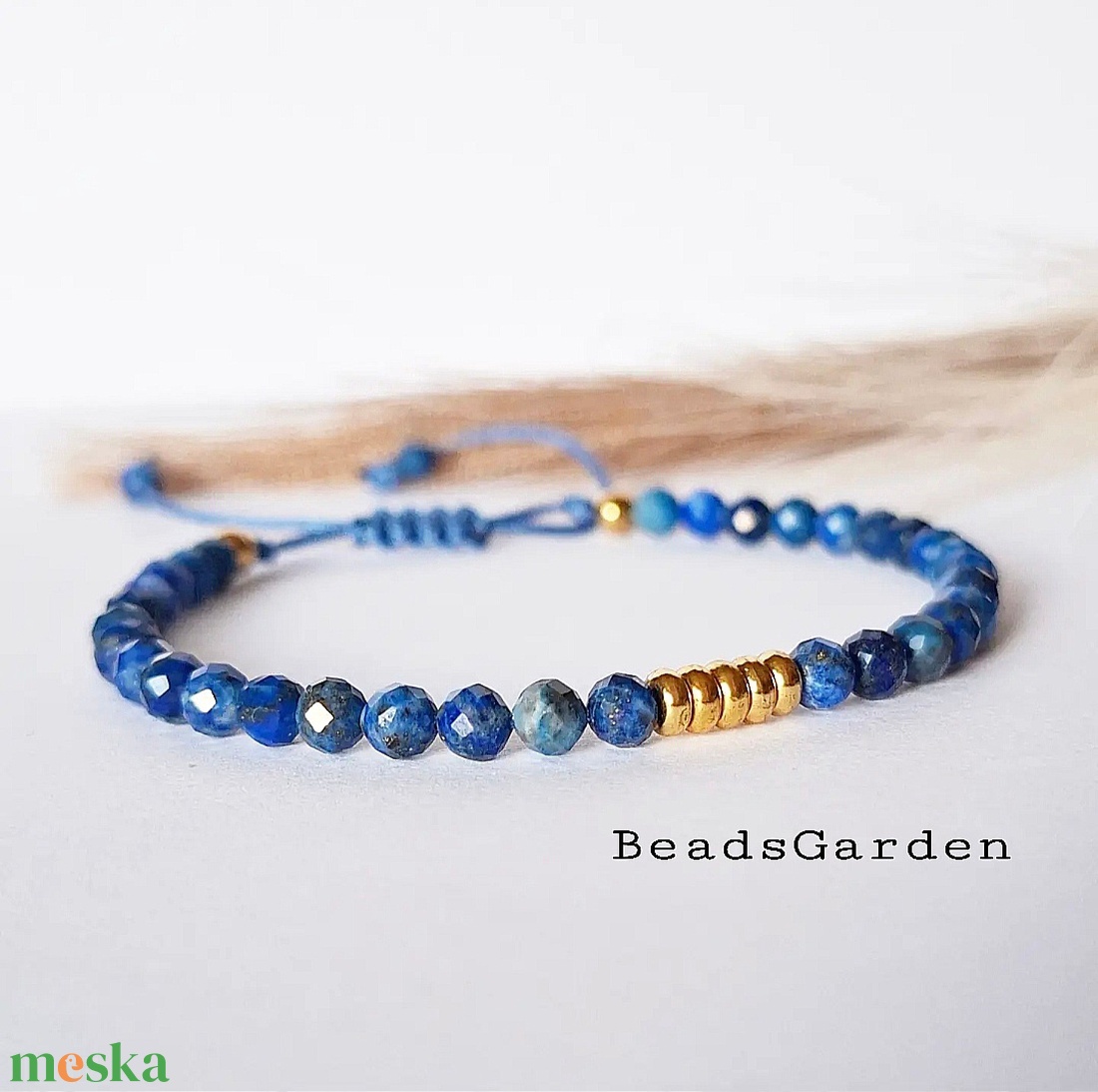 Lapis Lazuli karkötő - ékszer - karkötő - ásványkarkötő - Meska.hu