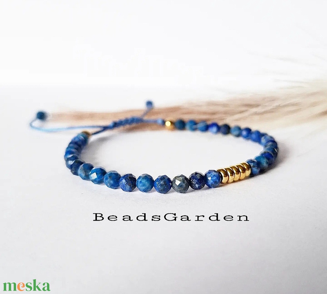 Lapis Lazuli karkötő - ékszer - karkötő - ásványkarkötő - Meska.hu