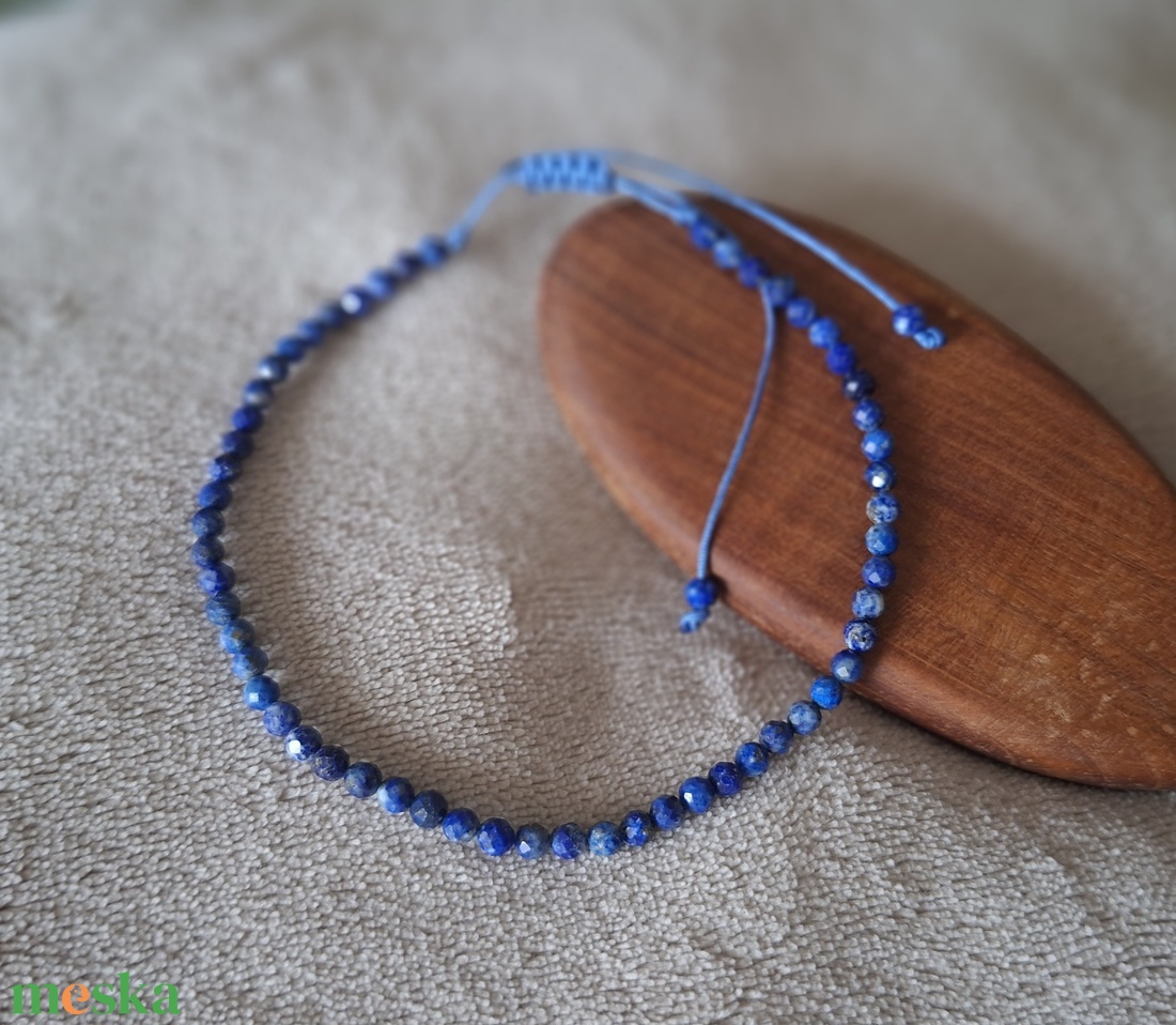 Lapis lazuli bokalánc - ékszer - karkötő - ásványkarkötő - Meska.hu