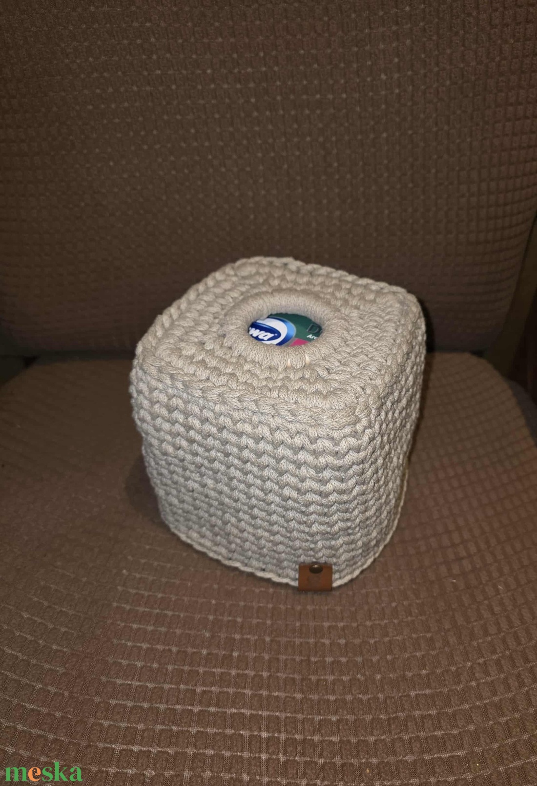 Horgolt zsepkendőtartó - otthon & életmód - tárolás & rendszerezés - doboz - Meska.hu