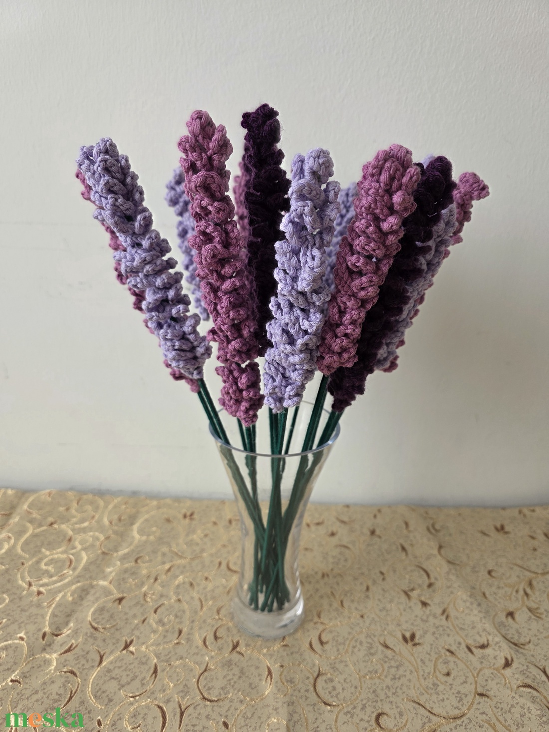 Horgolt Levendula  - otthon & életmód - virágdekoráció - virágok - szálas virág - Meska.hu