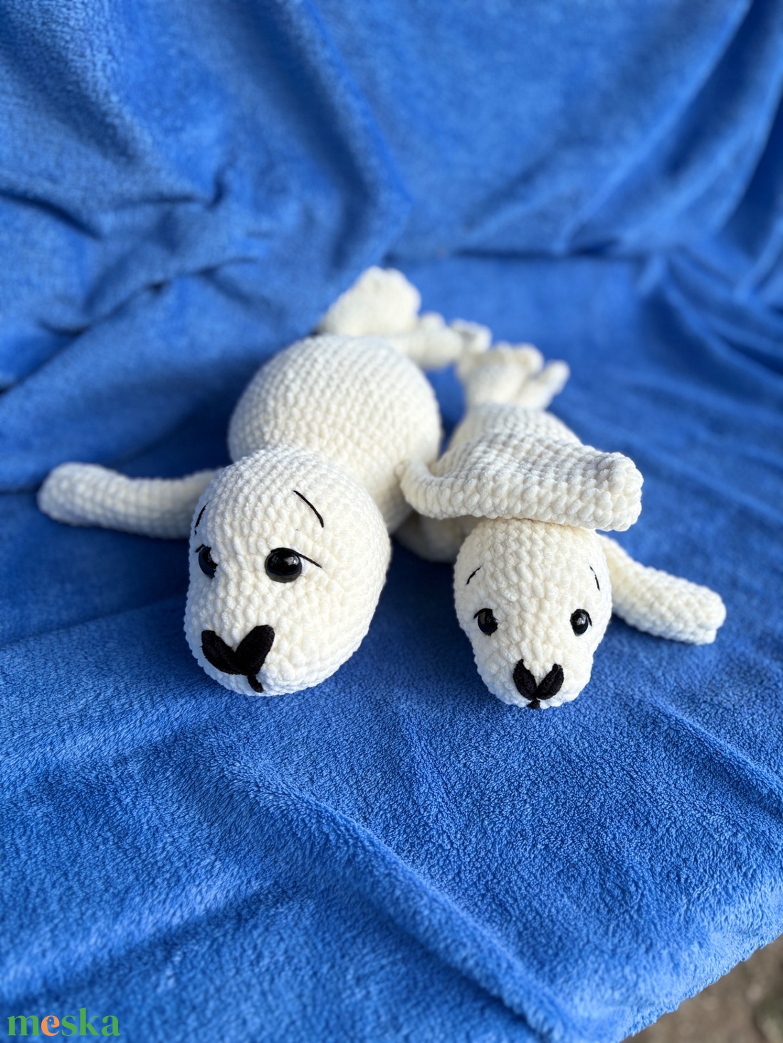Horgolt fóka � pihe-puha zsenília amigurumi, két méretben - játék & sport - plüssállat & játékfigura - más figura - Meska.hu
