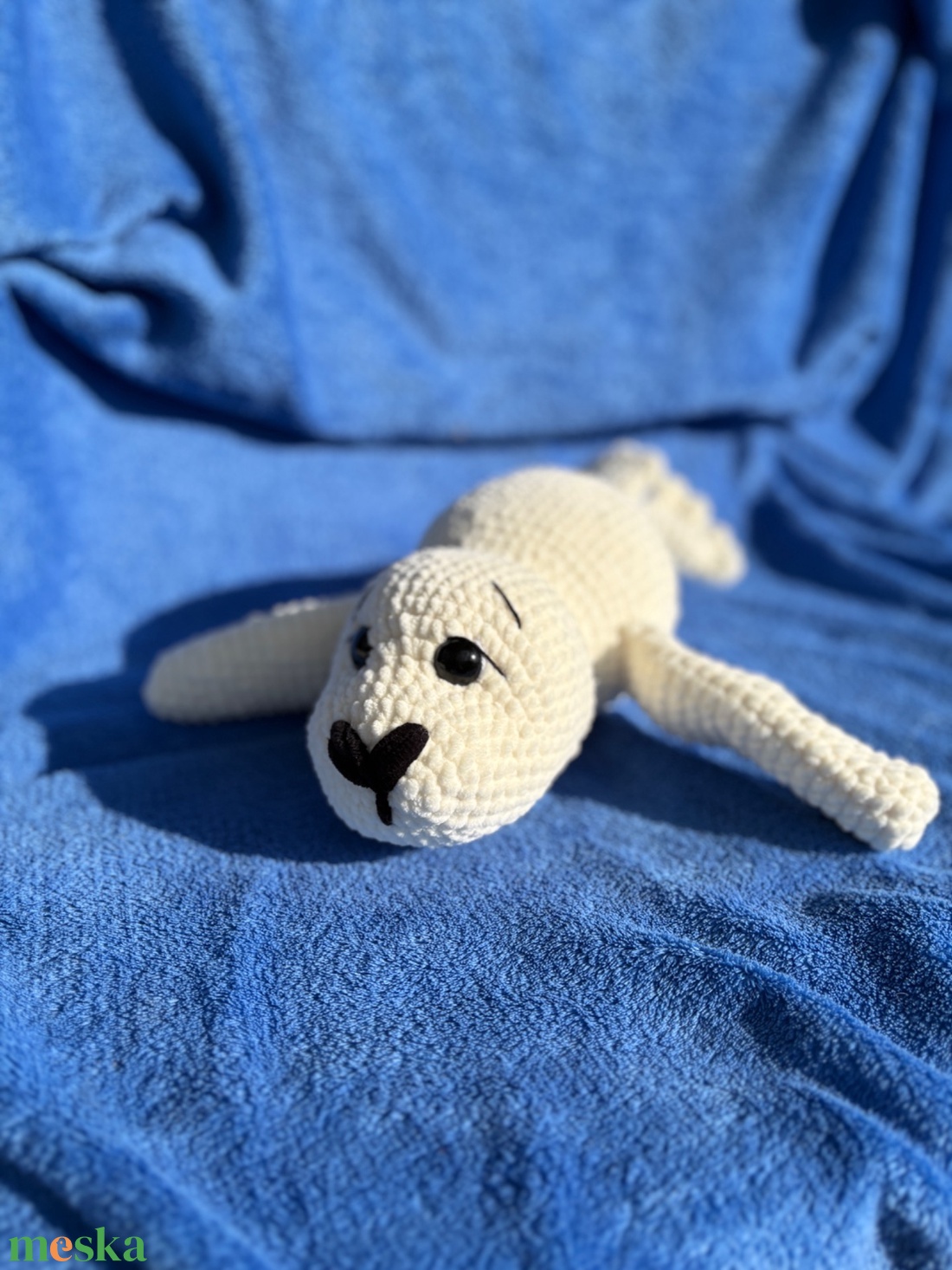Horgolt fóka � pihe-puha zsenília amigurumi, két méretben - játék & sport - plüssállat & játékfigura - más figura - Meska.hu