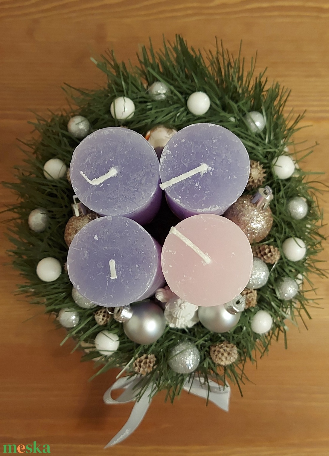 Klasszikus lila rózsaszín adventi kosár - karácsony - adventi díszek - adventi gyertyadíszek és koszorúdíszek - Meska.hu Klasszikus lila rózsaszín adventi kosár - karácsony - adventi díszek - adventi gyertyadíszek és koszorúdíszek - Meska.hu