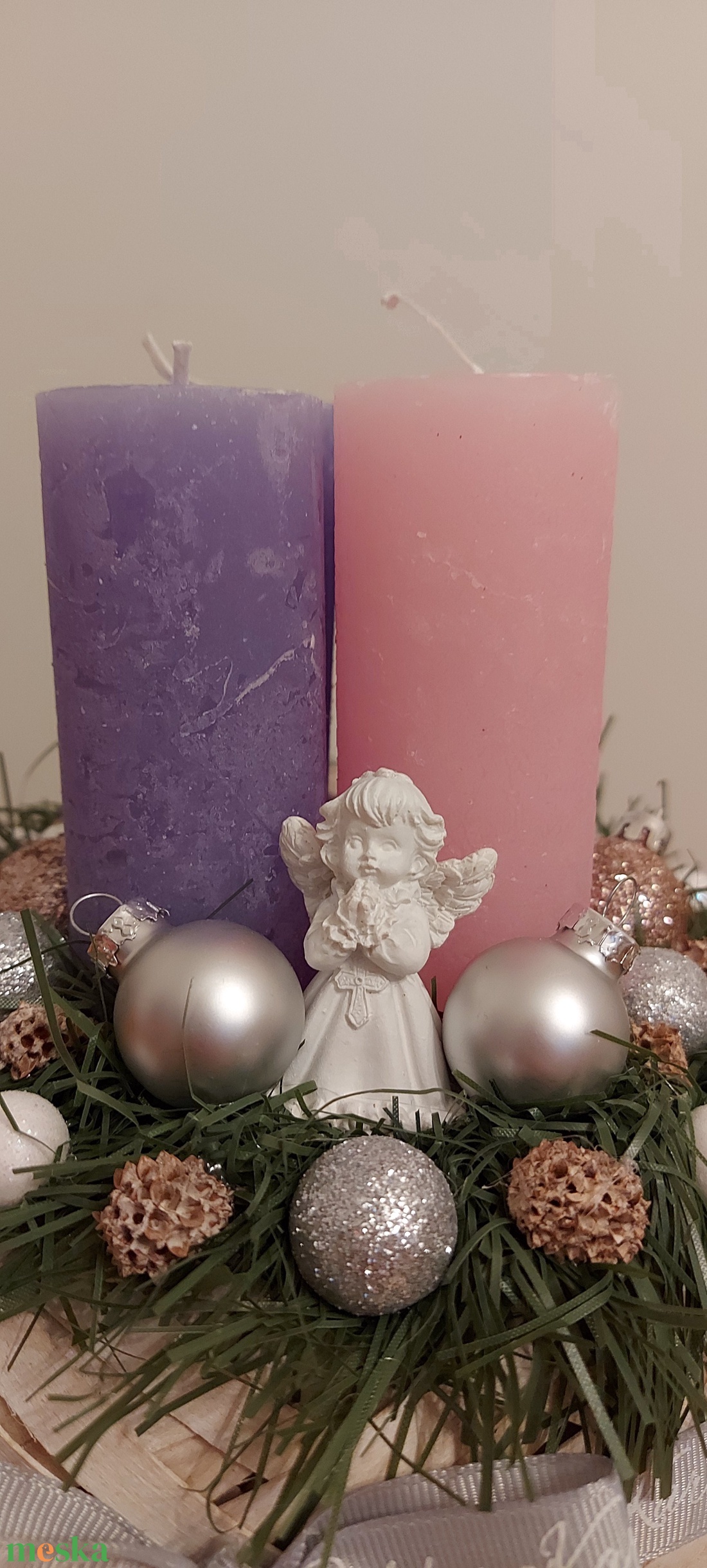 Klasszikus lila rózsaszín adventi kosár - karácsony - adventi díszek - adventi gyertyadíszek és koszorúdíszek - Meska.hu Klasszikus lila rózsaszín adventi kosár - karácsony - adventi díszek - adventi gyertyadíszek és koszorúdíszek - Meska.hu