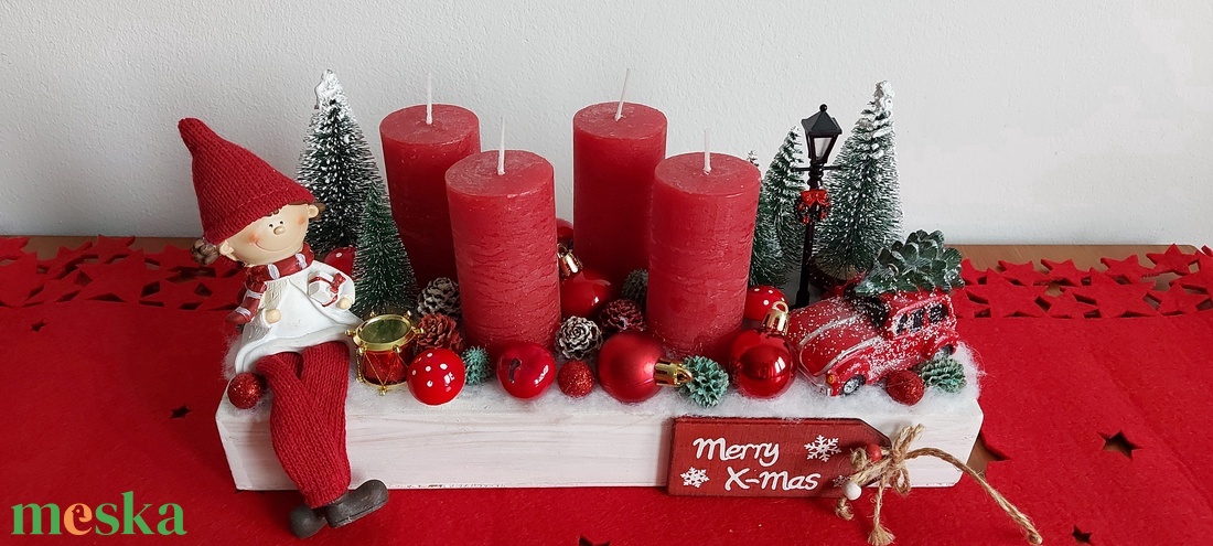 Klasszikus piros-fehér adventi asztaldísz - karácsony - adventi díszek - adventi asztaldísz - Meska.hu Klasszikus piros-fehér adventi asztaldísz - karácsony - adventi díszek - adventi asztaldísz - Meska.hu