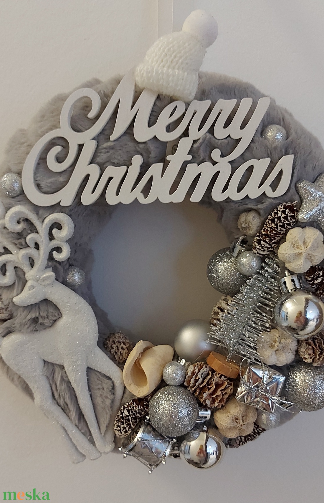 Ezüstös csillogás - karácsony - adventi díszek - adventi ajtódísz - Meska.hu Ezüstös csillogás - karácsony - adventi díszek - adventi ajtódísz - Meska.hu