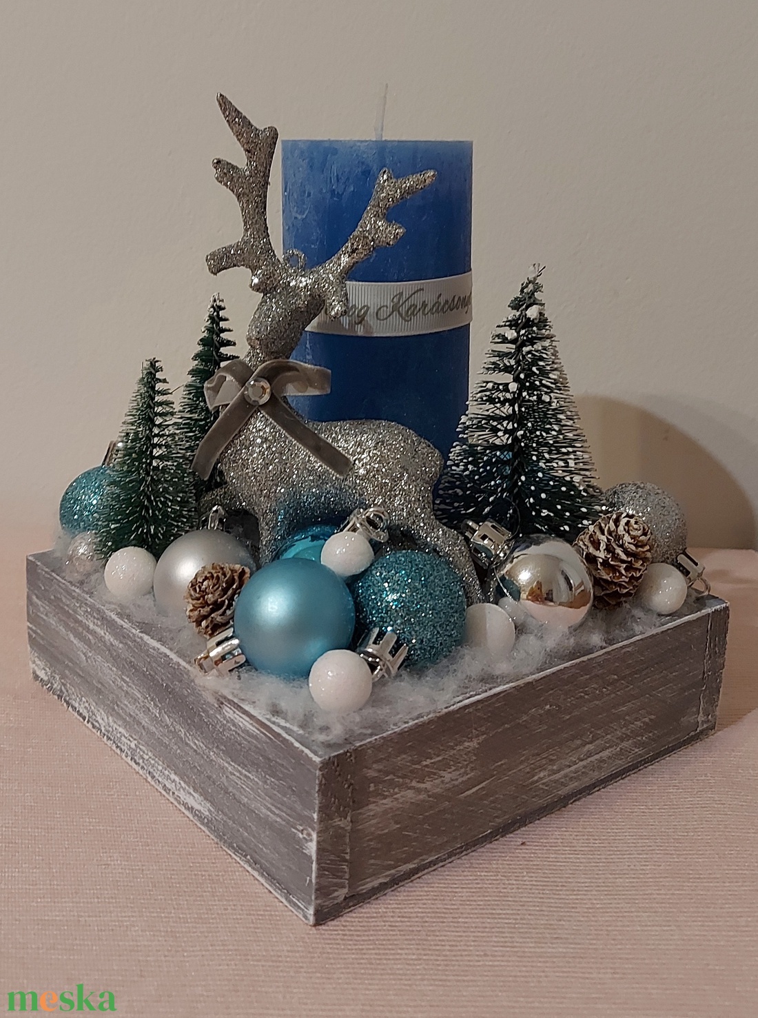 Jeges kékség adventi asztaldísz - karácsony - adventi díszek - adventi asztaldísz - Meska.hu Jeges kékség adventi asztaldísz - karácsony - adventi díszek - adventi asztaldísz - Meska.hu