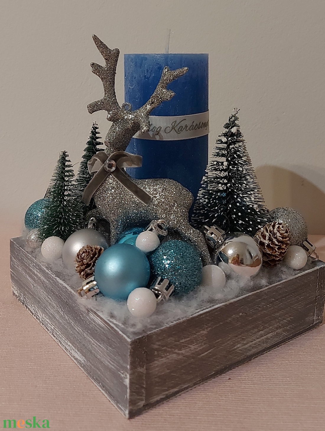 Jeges kékség adventi asztaldísz - karácsony - adventi díszek - adventi asztaldísz - Meska.hu Jeges kékség adventi asztaldísz - karácsony - adventi díszek - adventi asztaldísz - Meska.hu
