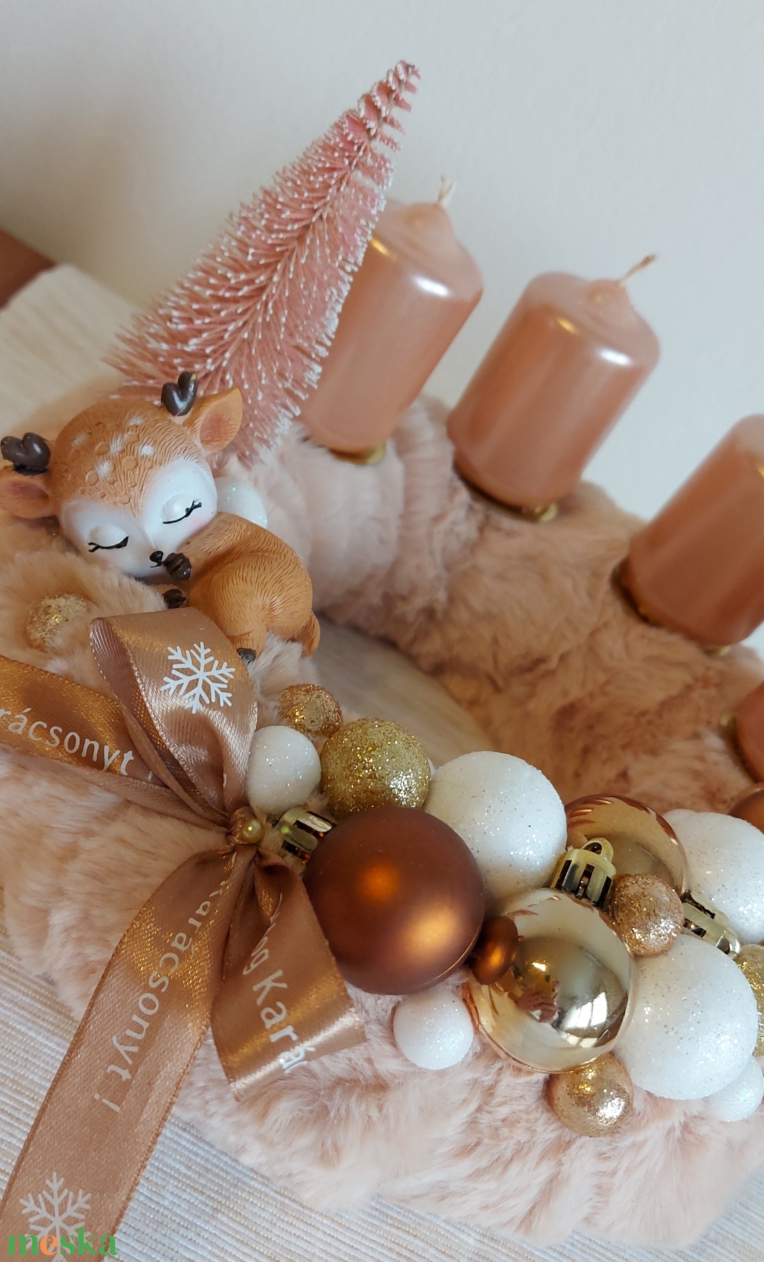 Alvó őzikés szörme adventi koszorú - karácsony - adventi díszek - adventi koszorú - Meska.hu Alvó őzikés szörme adventi koszorú - karácsony - adventi díszek - adventi koszorú - Meska.hu