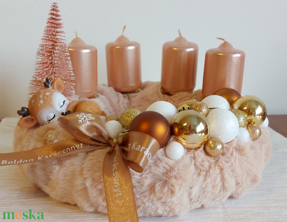 Alvó őzikés szörme adventi koszorú - karácsony - adventi díszek - adventi koszorú - Meska.hu Alvó őzikés szörme adventi koszorú - karácsony - adventi díszek - adventi koszorú - Meska.hu
