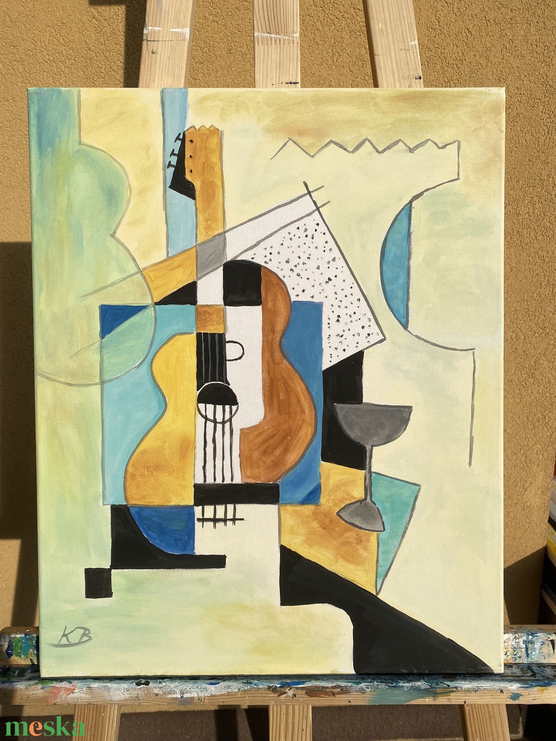 Gitár-Picasso után szabadon-absztrakt akril festmény, falikép - művészet - festmény - akril - Meska.hu Gitár-Picasso után szabadon-absztrakt akril festmény, falikép - művészet - festmény - akril - Meska.hu