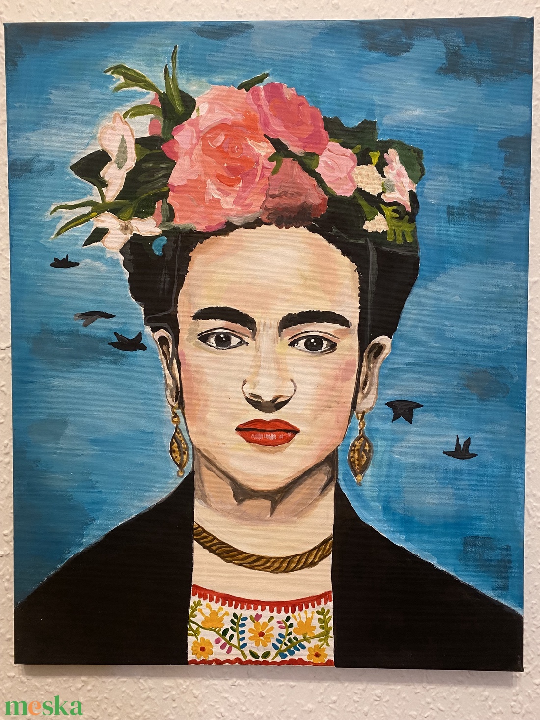 FRIDA KAHLO PORTRÉ-akril festmény, falikép - művészet - festmény - akril - Meska.hu FRIDA KAHLO PORTRÉ-akril festmény, falikép - művészet - festmény - akril - Meska.hu