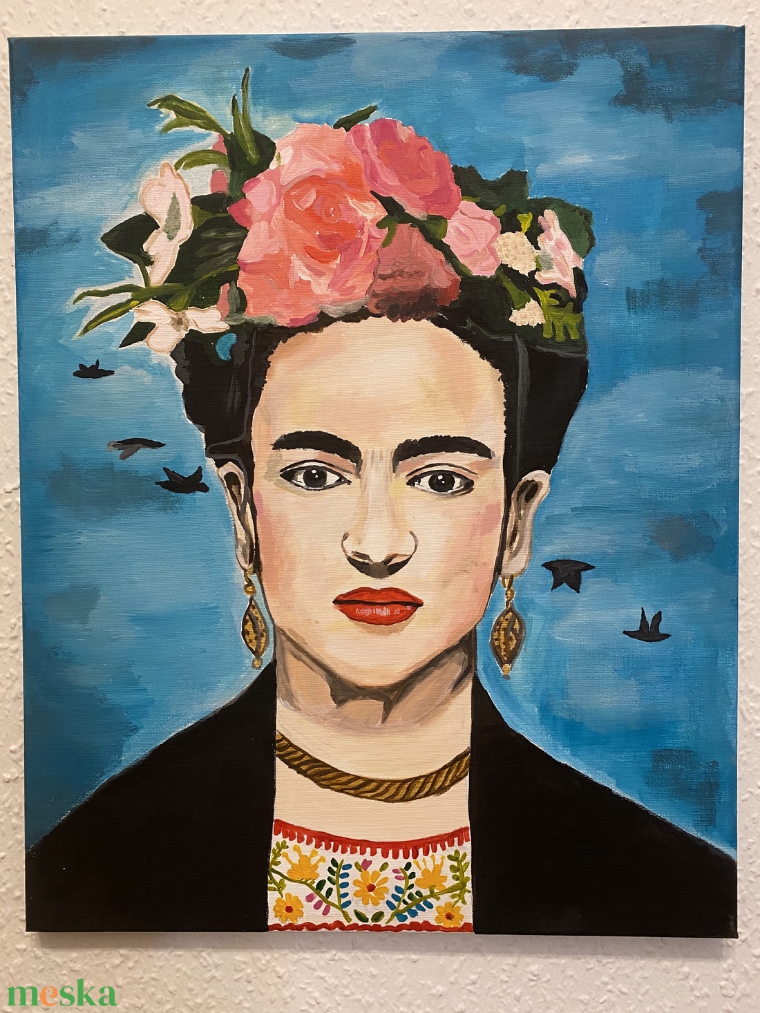 FRIDA KAHLO PORTRÉ-akril festmény, falikép - művészet - festmény - akril - Meska.hu FRIDA KAHLO PORTRÉ-akril festmény, falikép - művészet - festmény - akril - Meska.hu