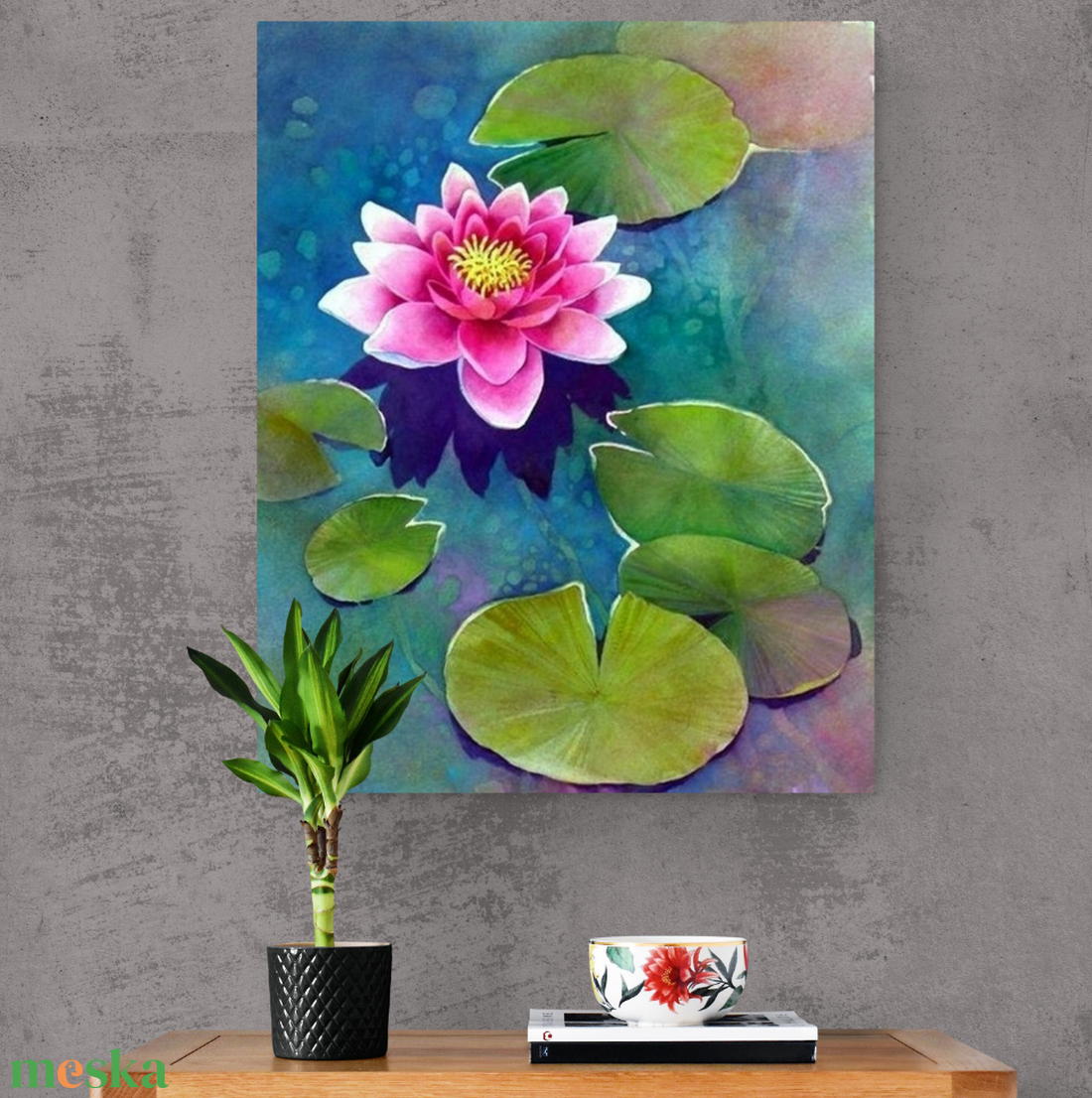 LÓTUSZVIRÁG - művészet - festmény - akril - Meska.hu