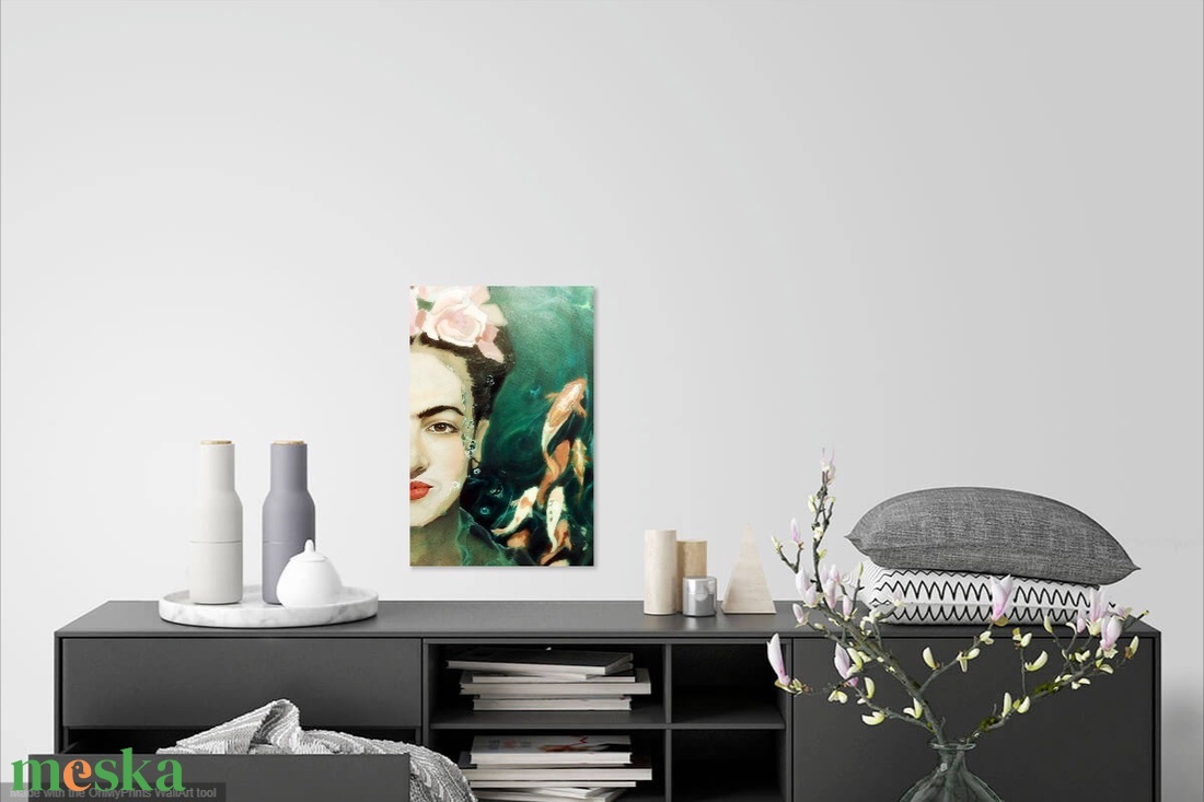 FRIDA KOI HALAKKAL akril festmény - művészet - festmény - akril - Meska.hu FRIDA KOI HALAKKAL akril festmény - művészet - festmény - akril - Meska.hu