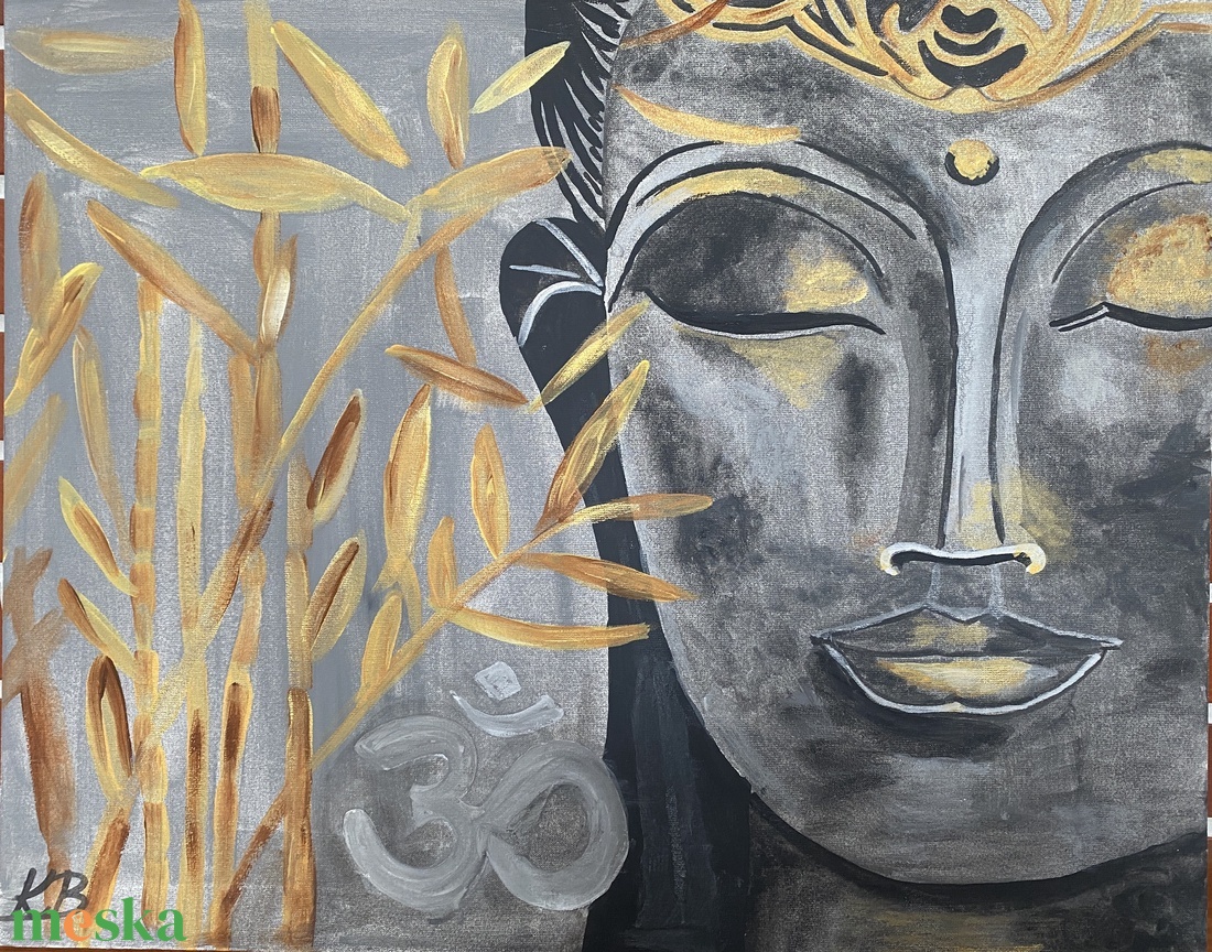 Buddha arany bambusszal-akril festmény kasírozott vászonra - otthon & életmód - dekoráció - kép & falikép - vászonkép - Meska.hu Buddha arany bambusszal-akril festmény kasírozott vászonra - otthon & életmód - dekoráció - kép & falikép - vászonkép - Meska.hu