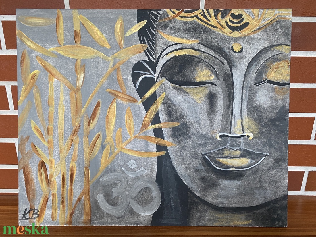 Buddha arany bambusszal-akril festmény kasírozott vászonra - otthon & életmód - dekoráció - kép & falikép - vászonkép - Meska.hu Buddha arany bambusszal-akril festmény kasírozott vászonra - otthon & életmód - dekoráció - kép & falikép - vászonkép - Meska.hu