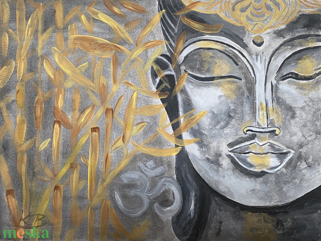 Buddha arany bambusszal-akril festmény kasírozott vászonra - otthon & életmód - dekoráció - kép & falikép - vászonkép - Meska.hu Buddha arany bambusszal-akril festmény kasírozott vászonra - otthon & életmód - dekoráció - kép & falikép - vászonkép - Meska.hu