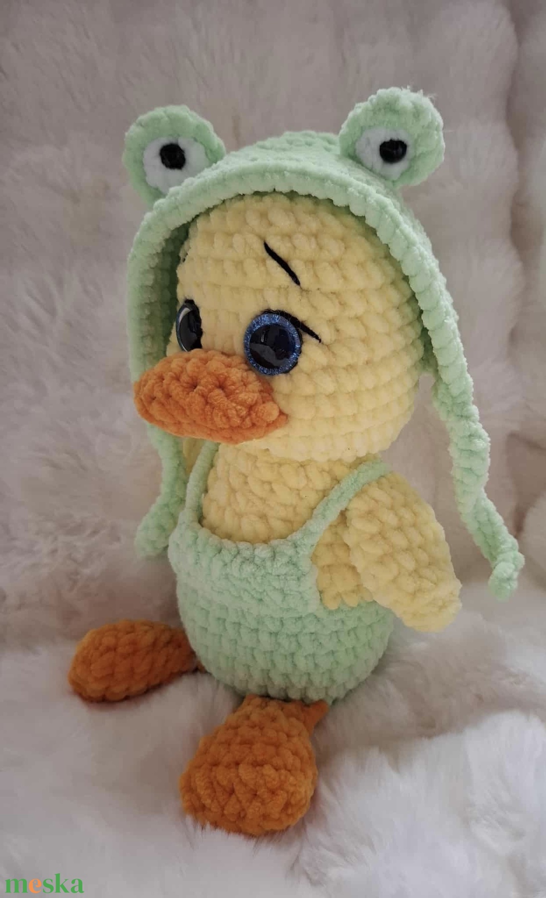 Horgolt plüss kacsa békás sapiban - játék & sport - plüssállat & játékfigura - más figura - Meska.hu Horgolt plüss kacsa békás sapiban - játék & sport - plüssállat & játékfigura - más figura - Meska.hu