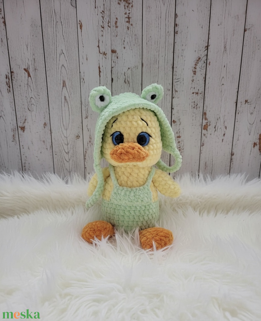 Horgolt plüss kacsa békás sapiban - játék & sport - plüssállat & játékfigura - más figura - Meska.hu Horgolt plüss kacsa békás sapiban - játék & sport - plüssállat & játékfigura - más figura - Meska.hu