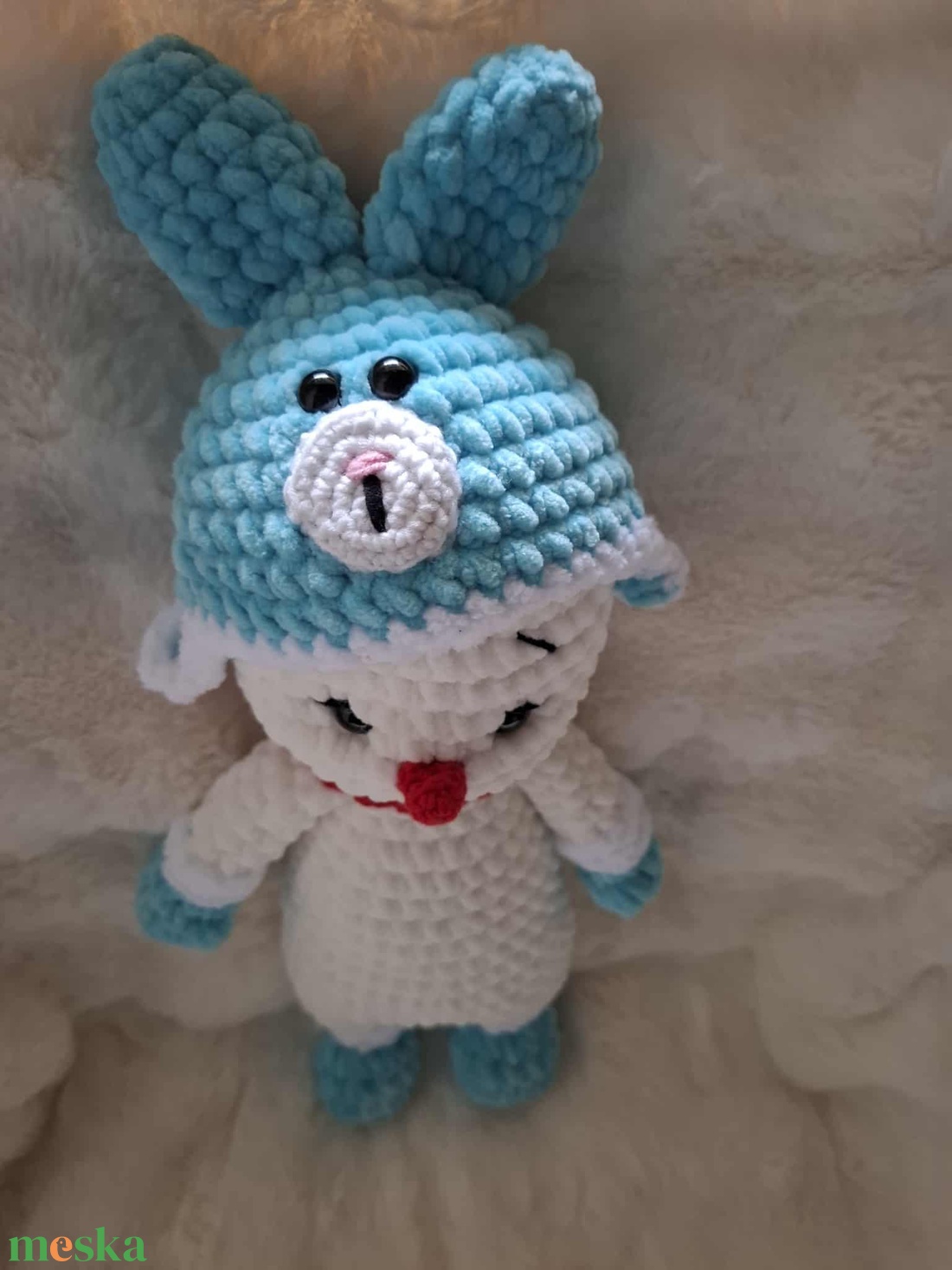 Horgolt plüss hóember nyuszis sapiban - játék & sport - plüssállat & játékfigura - más figura - Meska.hu Horgolt plüss hóember nyuszis sapiban - játék & sport - plüssállat & játékfigura - más figura - Meska.hu