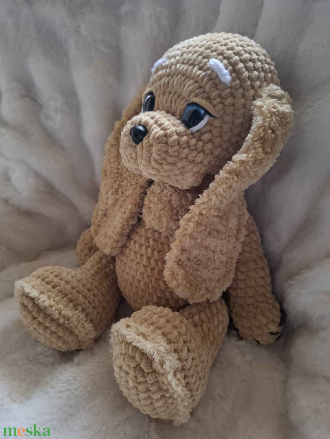 Horgolt plüss spániel kutyus - játék & sport - plüssállat & játékfigura - kutya - Meska.hu