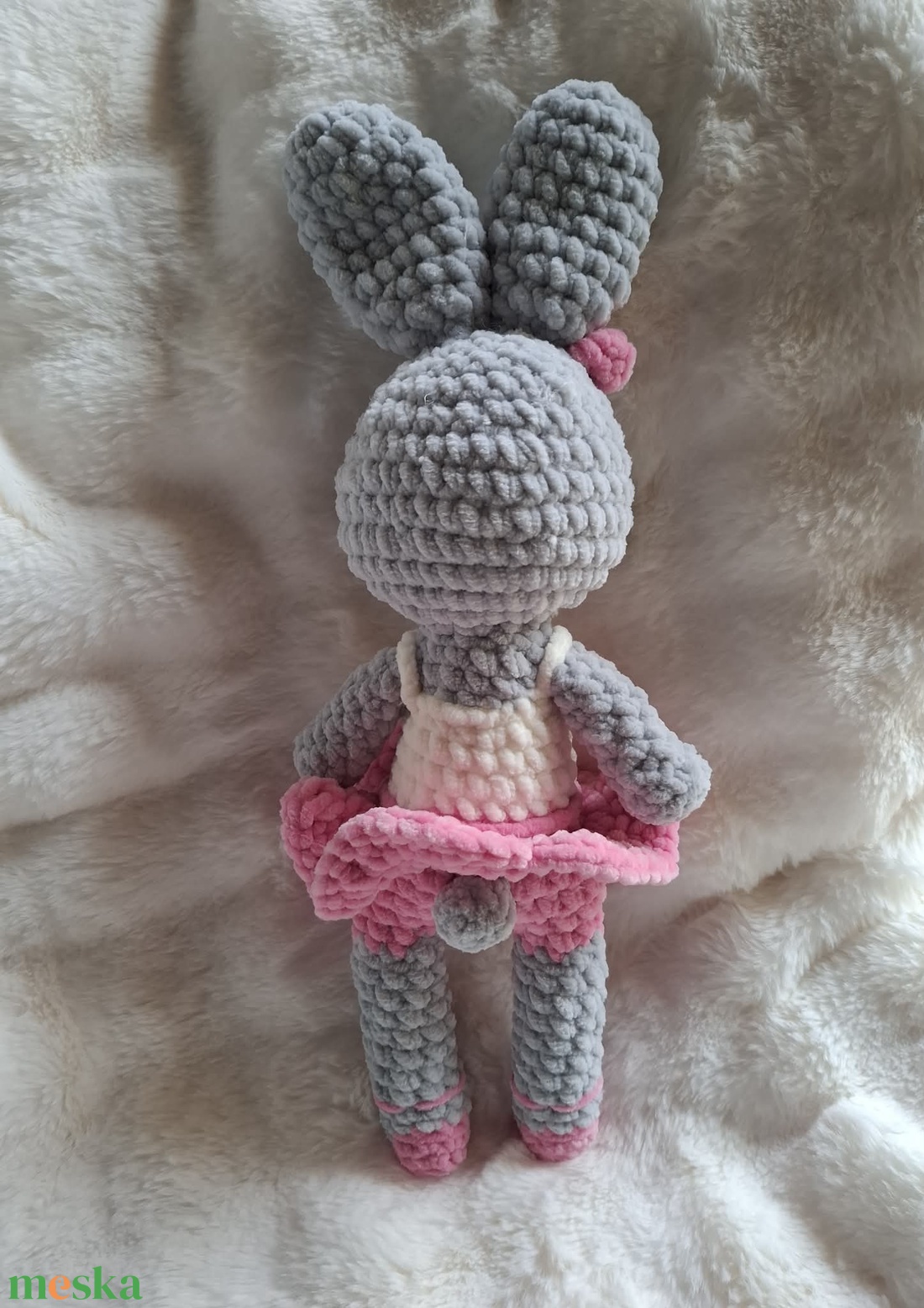 Horgolt plüss balerina nyuszi - játék & sport - plüssállat & játékfigura - nyuszi - Meska.hu