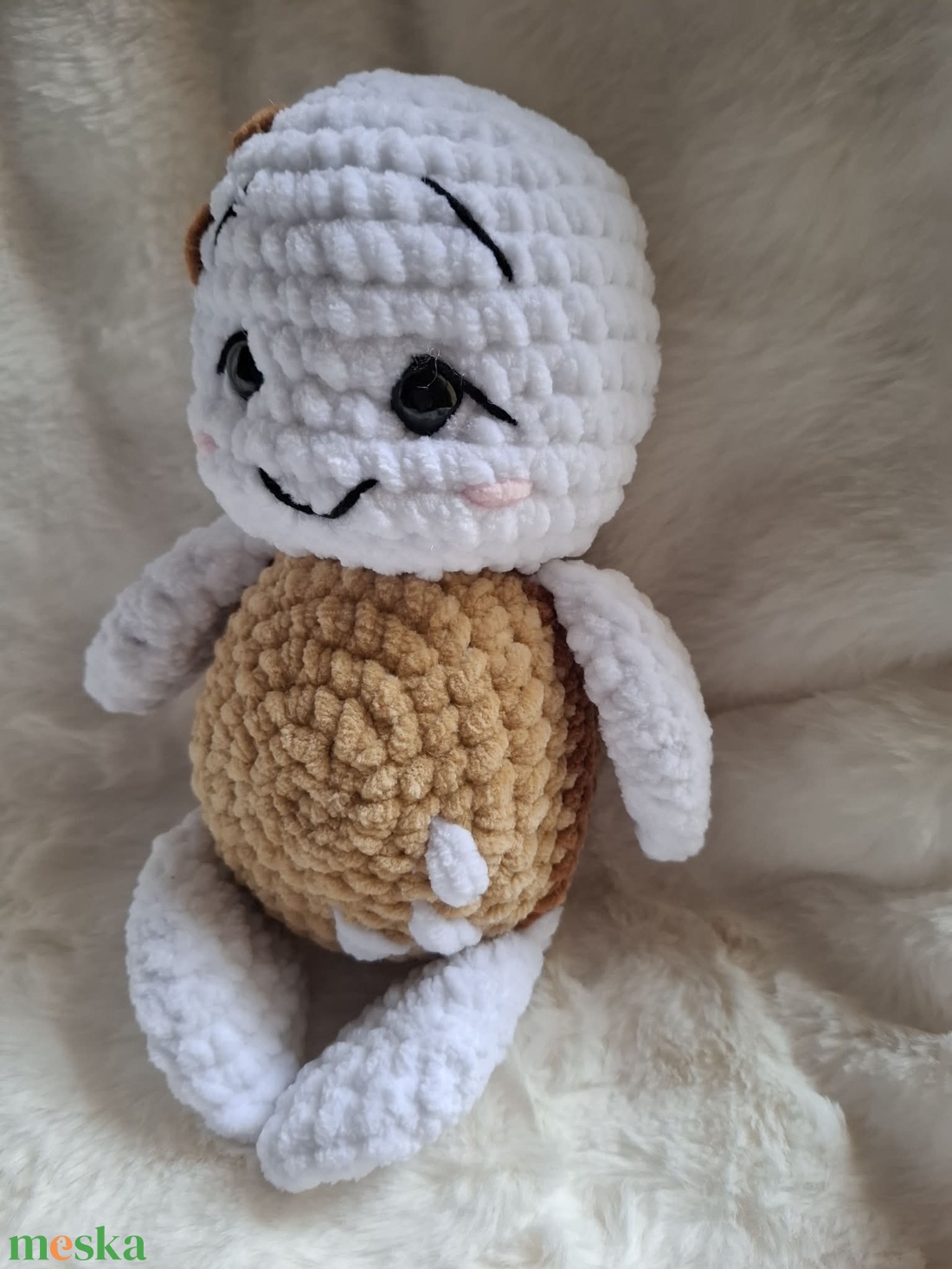 Horgolt plüss bébi teknős  - játék & sport - plüssállat & játékfigura - más figura - Meska.hu