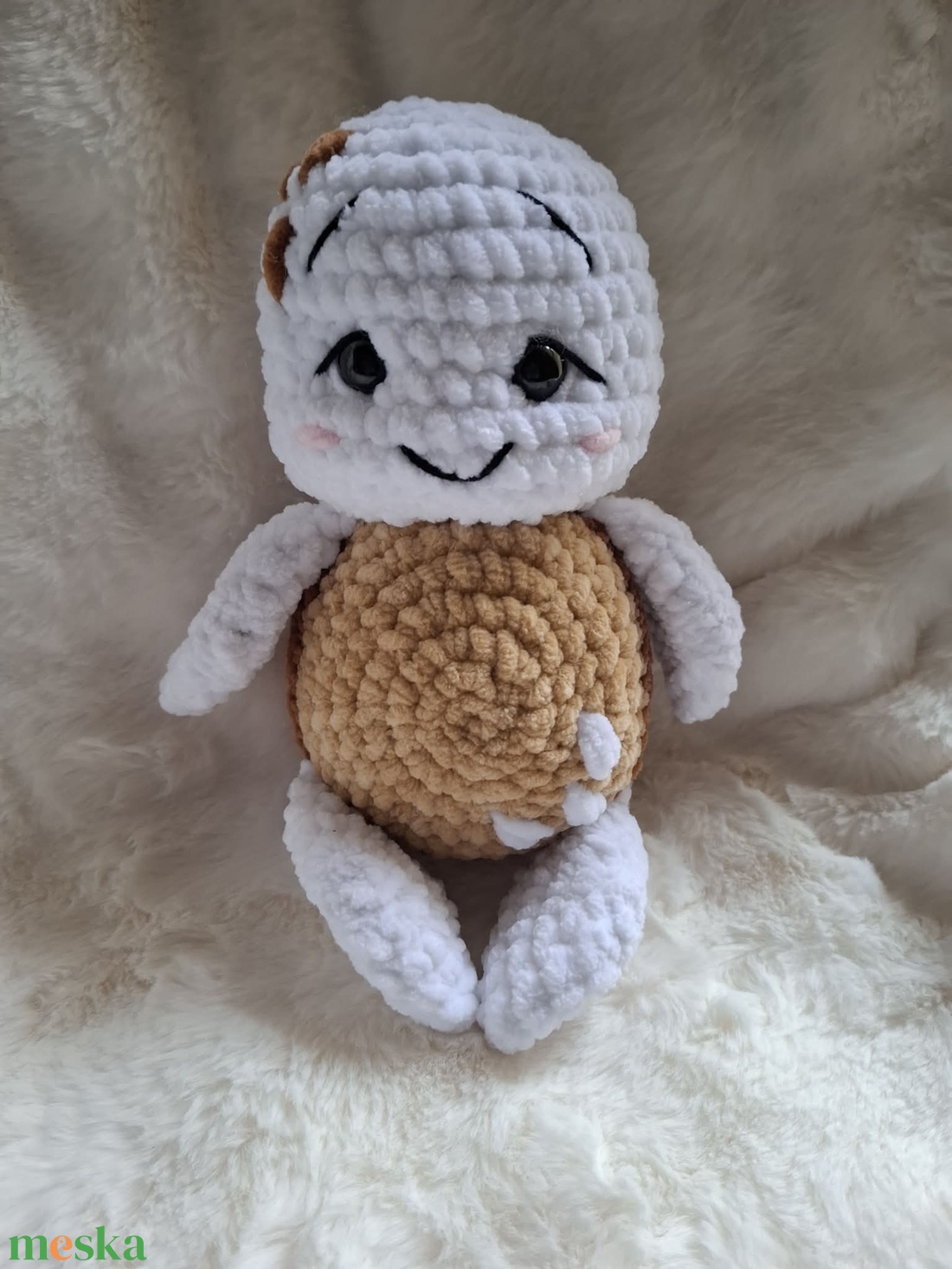 Horgolt plüss bébi teknős  - játék & sport - plüssállat & játékfigura - más figura - Meska.hu