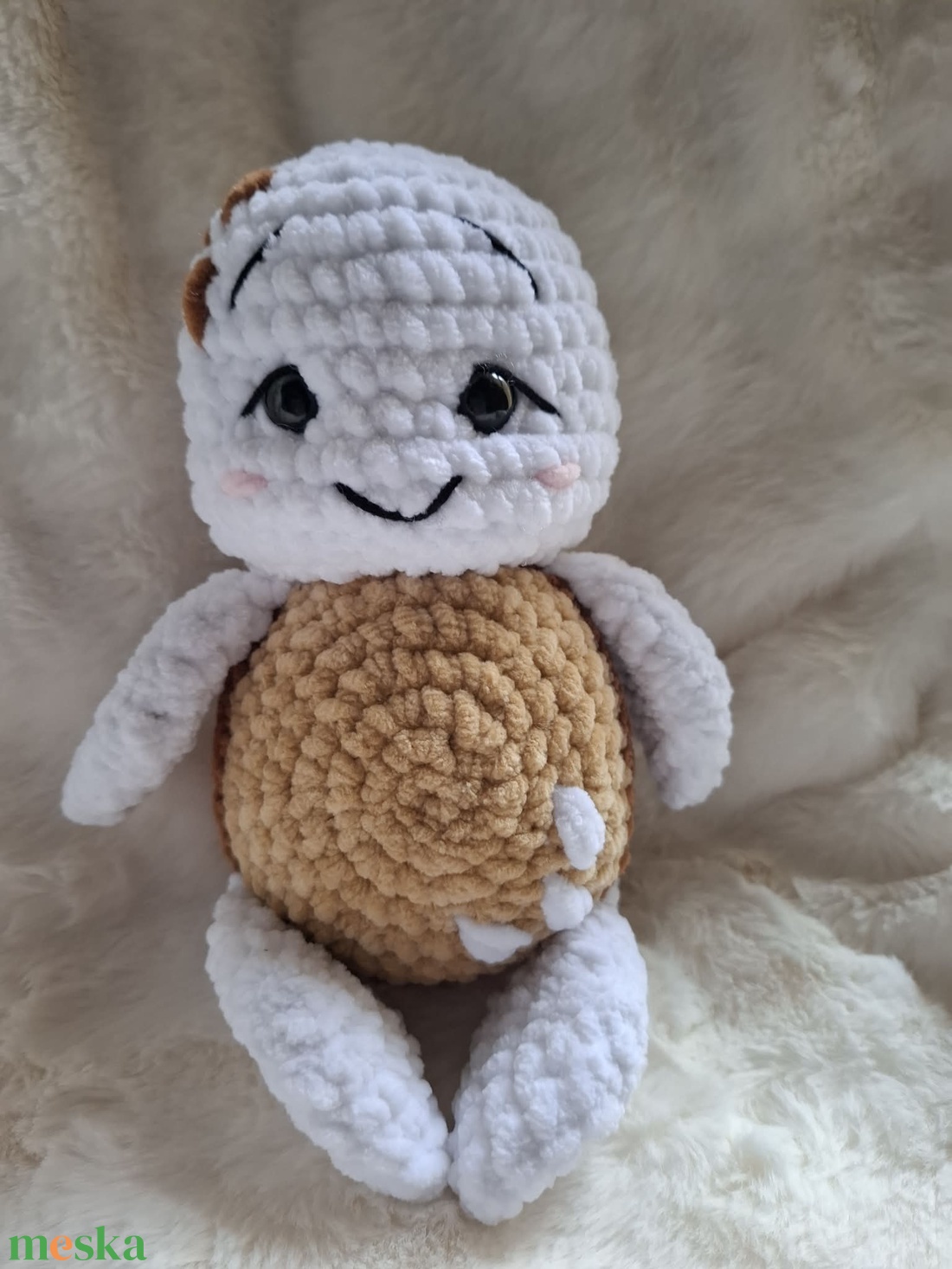 Horgolt plüss bébi teknős  - játék & sport - plüssállat & játékfigura - más figura - Meska.hu