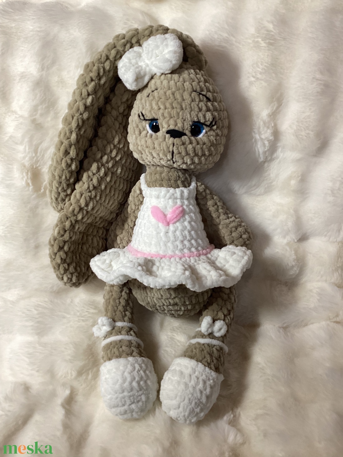 Horgolt plüss balerina nyuszi - játék & sport - plüssállat & játékfigura - nyuszi - Meska.hu