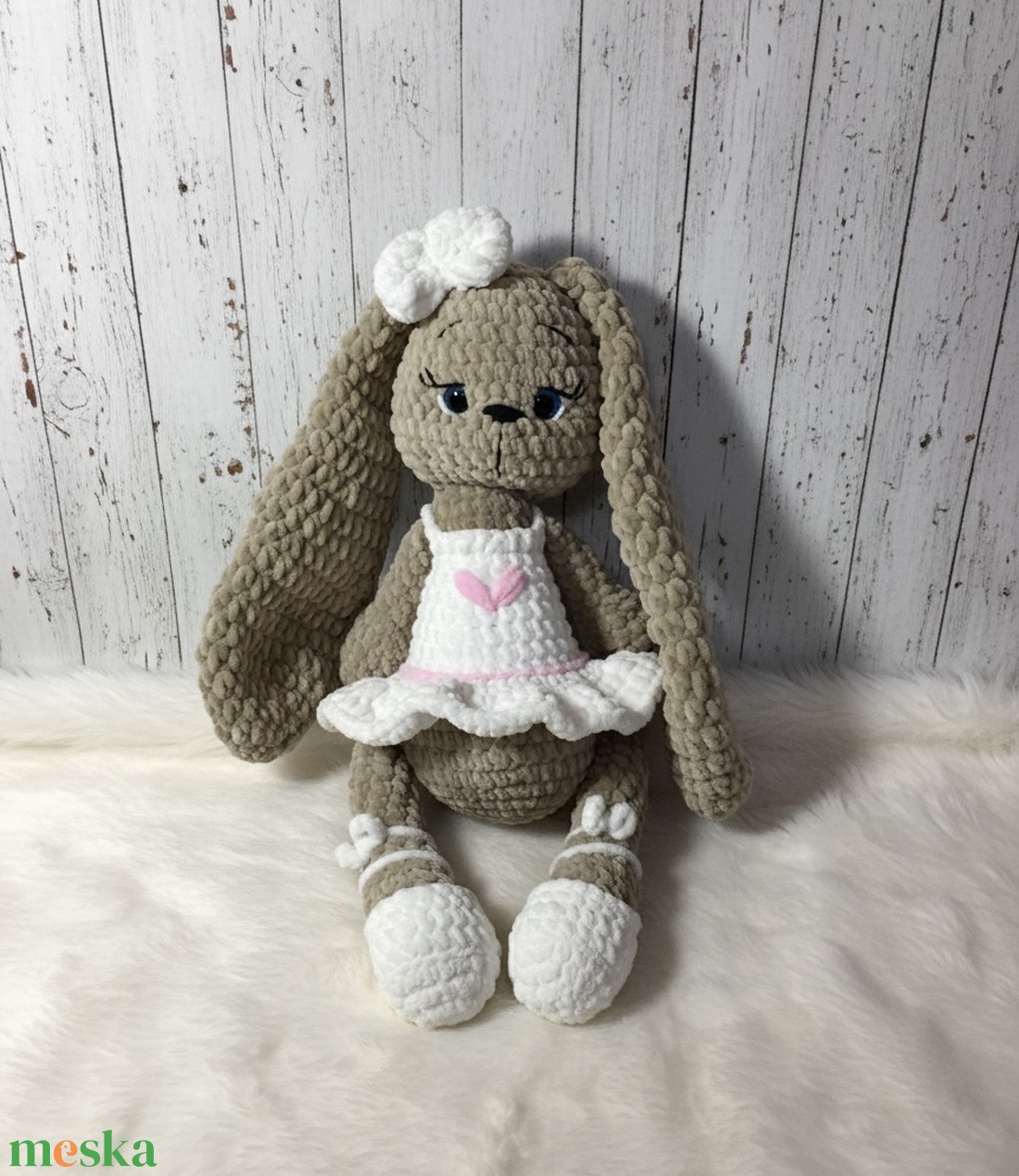 Horgolt plüss balerina nyuszi - játék & sport - plüssállat & játékfigura - nyuszi - Meska.hu