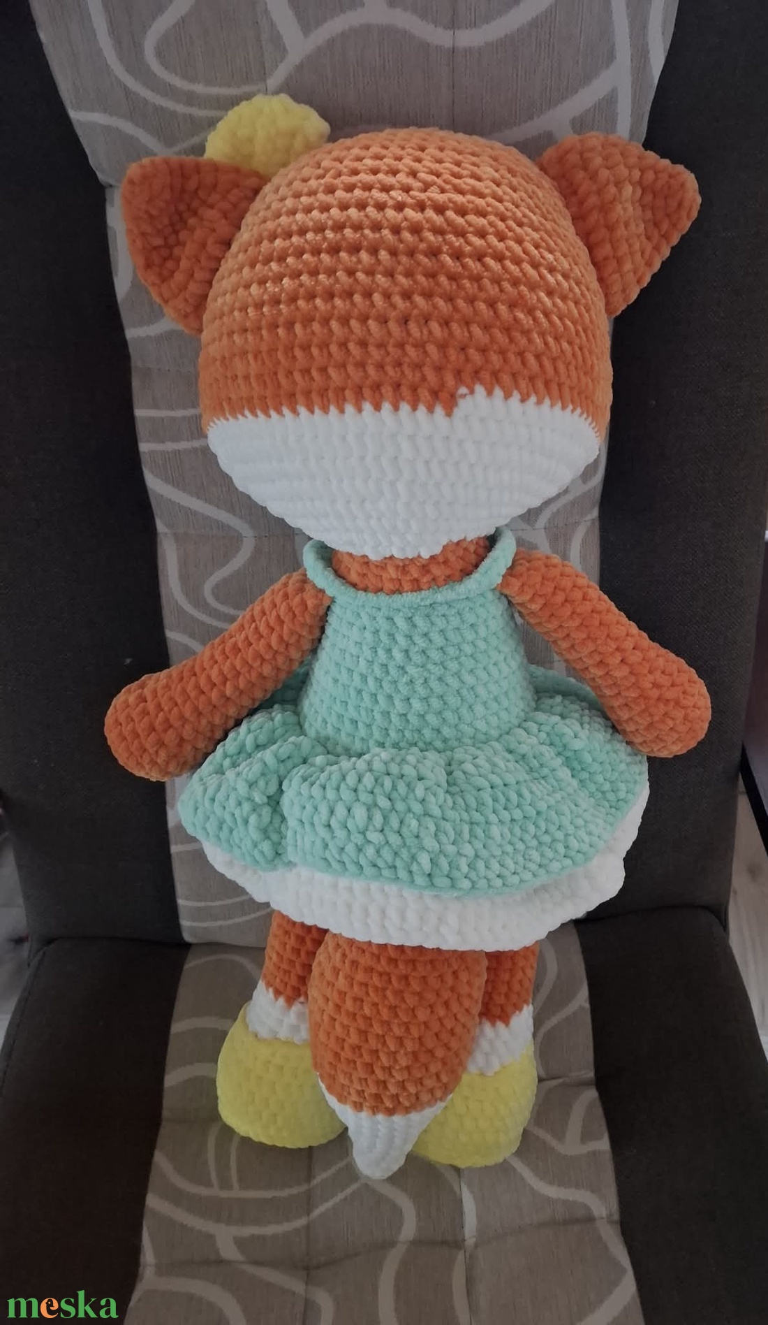 Óriás horgolt plüss rókalány - játék & sport - plüssállat & játékfigura - róka - Meska.hu