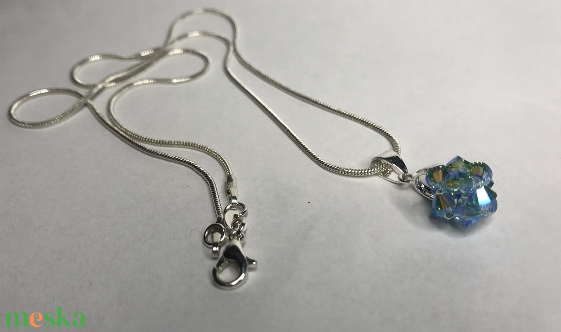 Swarovski Aquamarin AB 925 Sterling Ezüst nyaklánc medállal - ékszer - nyaklánc - medálos nyaklánc - Meska.hu Swarovski Aquamarin AB 925 Sterling Ezüst nyaklánc medállal - ékszer - nyaklánc - medálos nyaklánc - Meska.hu