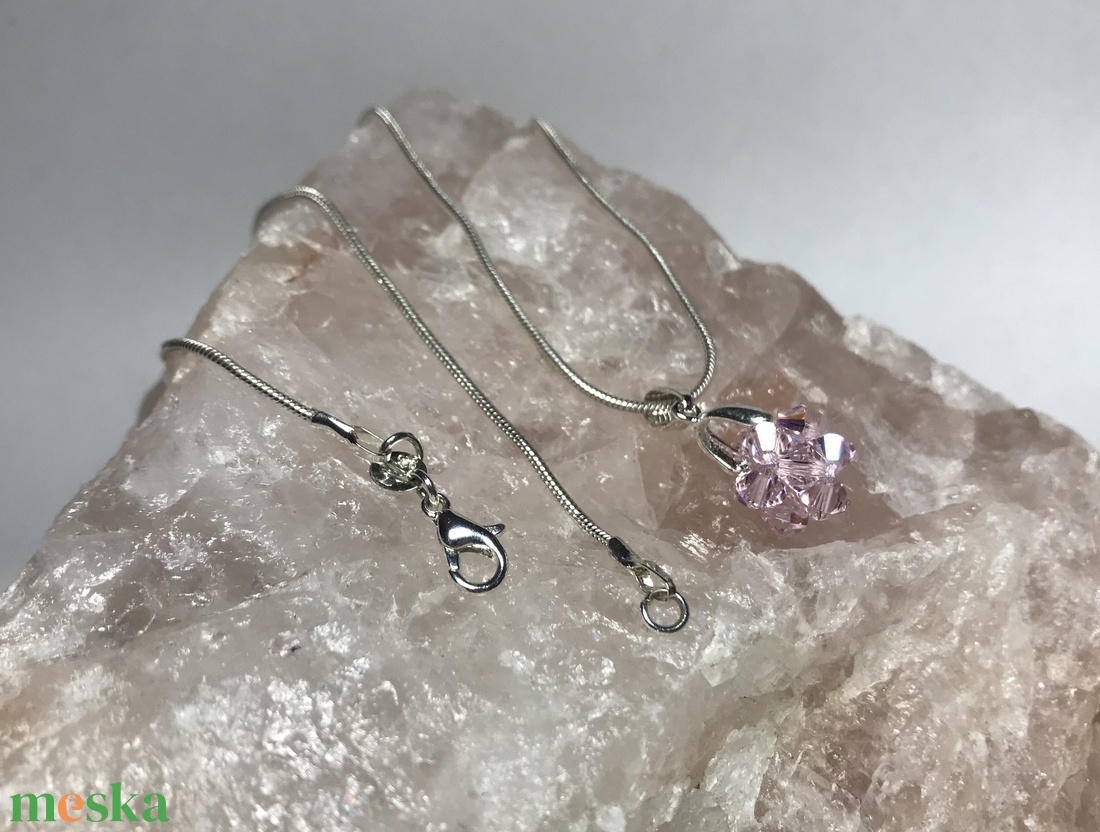 Swarovski Rosaline AB 925 Sterling Ezüst nyaklánc medállal - ékszer - nyaklánc - medálos nyaklánc - Meska.hu Swarovski Rosaline AB 925 Sterling Ezüst nyaklánc medállal - ékszer - nyaklánc - medálos nyaklánc - Meska.hu