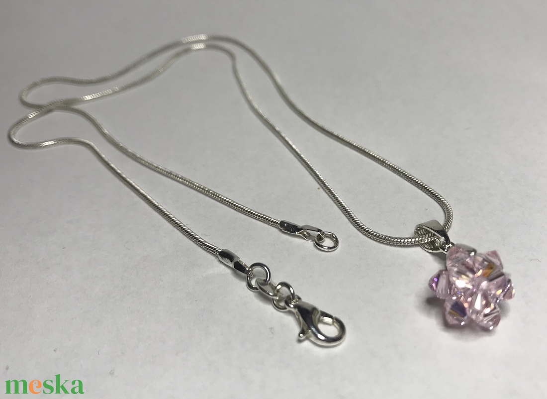 Swarovski Rosaline AB 925 Sterling Ezüst nyaklánc medállal - ékszer - nyaklánc - medálos nyaklánc - Meska.hu Swarovski Rosaline AB 925 Sterling Ezüst nyaklánc medállal - ékszer - nyaklánc - medálos nyaklánc - Meska.hu