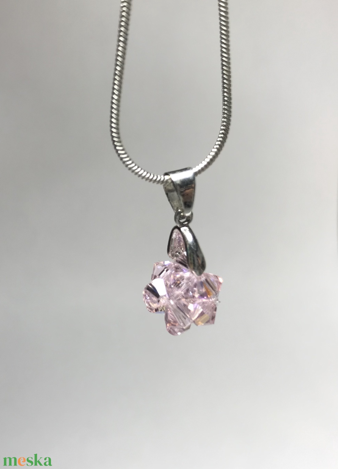 Swarovski Rosaline AB 925 Sterling Ezüst nyaklánc medállal - ékszer - nyaklánc - medálos nyaklánc - Meska.hu Swarovski Rosaline AB 925 Sterling Ezüst nyaklánc medállal - ékszer - nyaklánc - medálos nyaklánc - Meska.hu