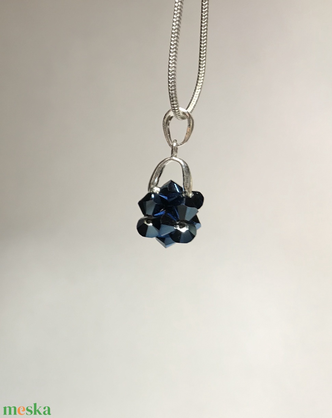 Swarovski Metallic Blue 925 Sterling Ezüst nyaklánc medállal - ékszer - nyaklánc - medálos nyaklánc - Meska.hu Swarovski Metallic Blue 925 Sterling Ezüst nyaklánc medállal - ékszer - nyaklánc - medálos nyaklánc - Meska.hu