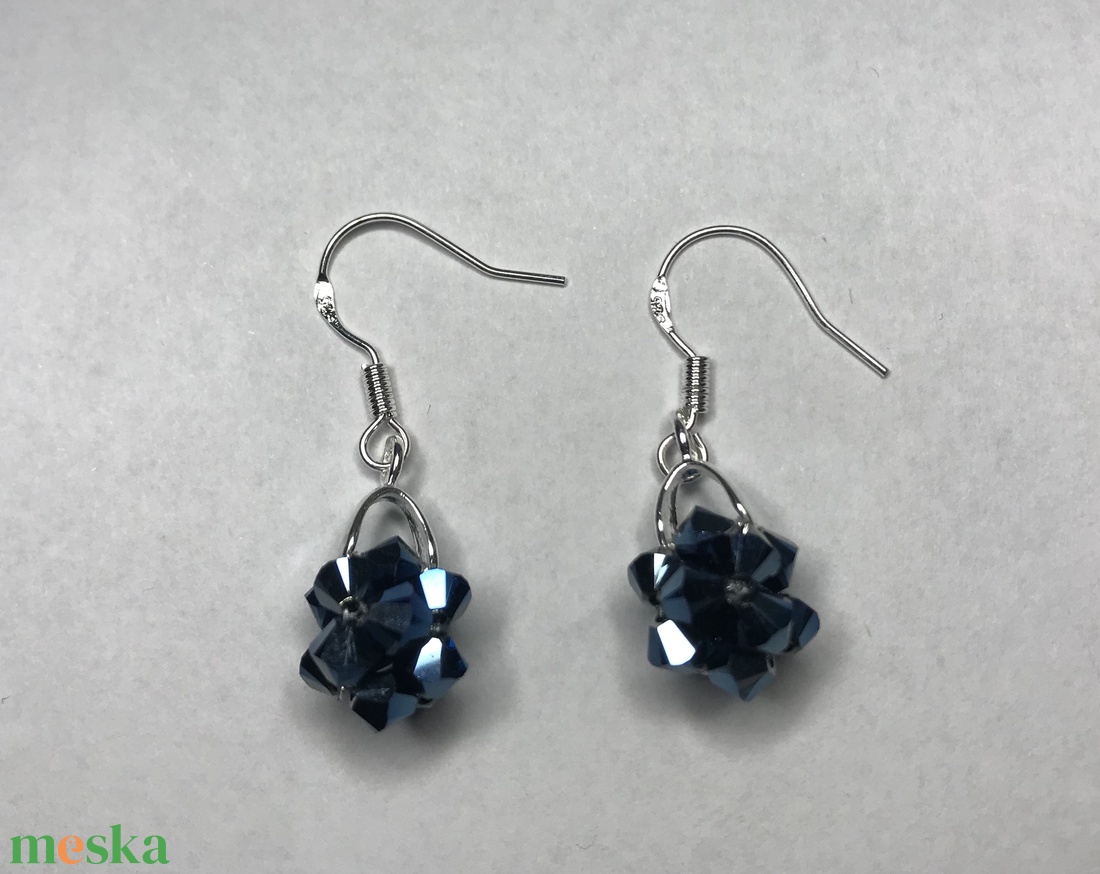Swarovski Star Metallic Blue 925 Sterling Ezüst fülbevaló - ékszer - fülbevaló - lógó fülbevaló - Meska.hu Swarovski Star Metallic Blue 925 Sterling Ezüst fülbevaló - ékszer - fülbevaló - lógó fülbevaló - Meska.hu