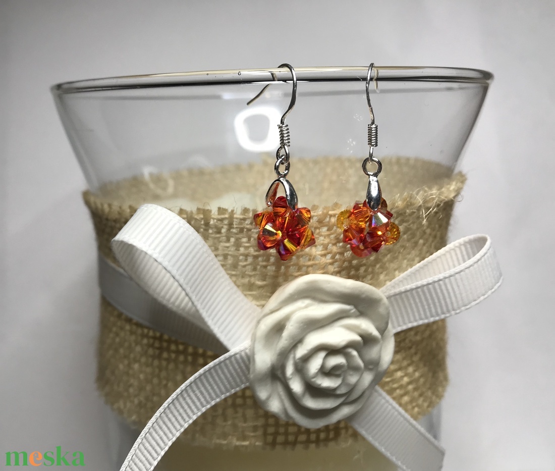 Swarovski Star Fireopál AB 925 Sterling Ezüst fülbevaló - ékszer - fülbevaló - lógó fülbevaló - Meska.hu Swarovski Star Fireopál AB 925 Sterling Ezüst fülbevaló - ékszer - fülbevaló - lógó fülbevaló - Meska.hu