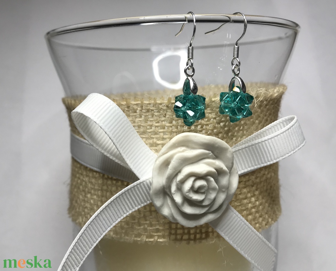 Swarovski Star Light Emerald 925 Sterling Ezüst fülbevaló - ékszer - fülbevaló - lógó fülbevaló - Meska.hu Swarovski Star Light Emerald 925 Sterling Ezüst fülbevaló - ékszer - fülbevaló - lógó fülbevaló - Meska.hu